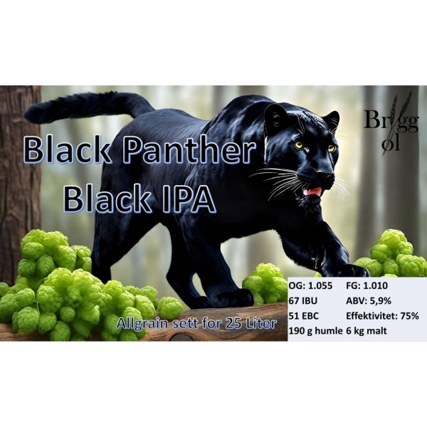 Black Panther - Black IPA, 25 liter - Bilde 2