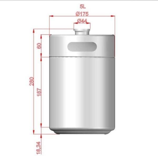 Minikeg 5 liter med trykksett - Kegland - Bilde 3