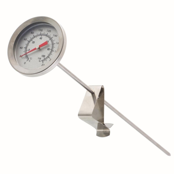 Termometer 30 cm med kjeleklips