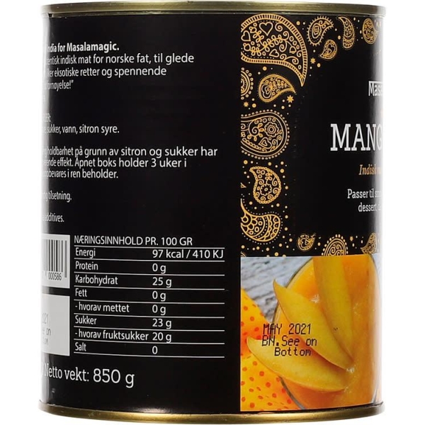 Mango Puré 850g Masalamagic - Bilde 2