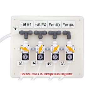 Monteringsbrett med 4 x Inline Regulator