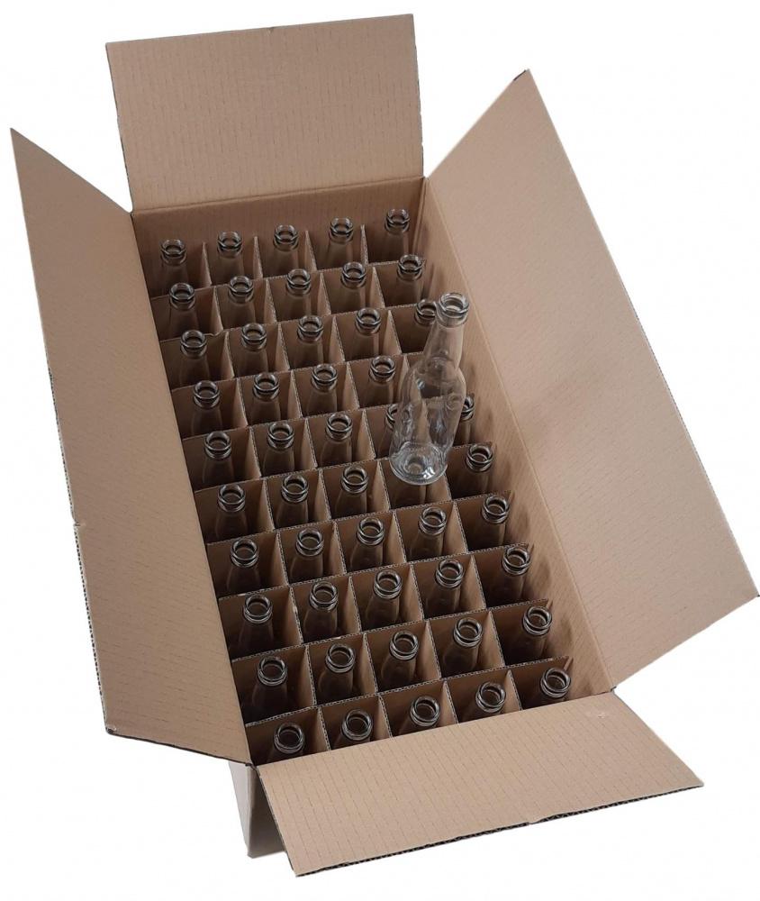 Eske med 50stk 0.33 klare flasker