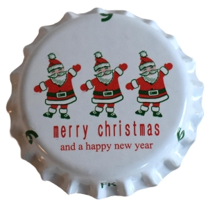 Flaskekapsler med Julemotiv 26mm, 250stk