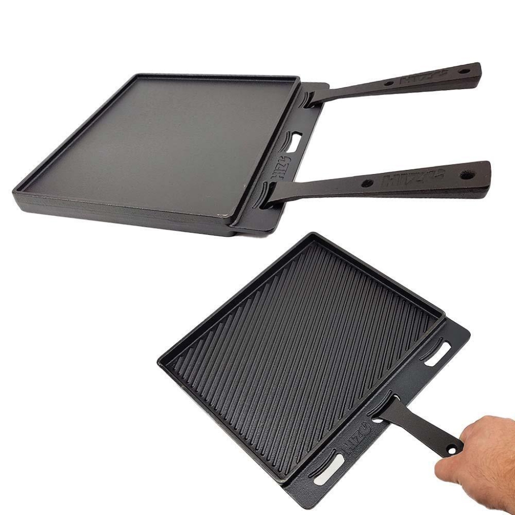 HIZO Cast Iron Double Sided Skillet